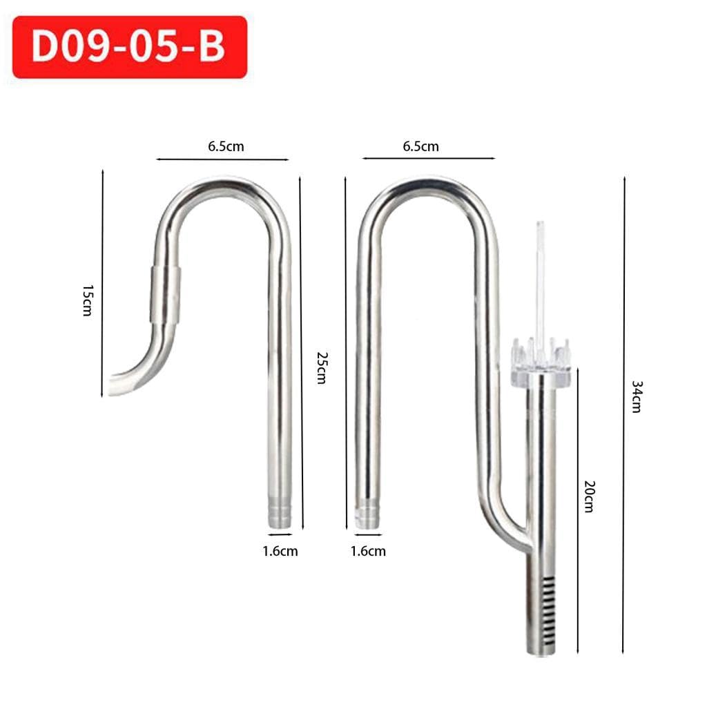 Tubo Filtro Riutilizzabile per Acquario Lily in Acciaio Inox con Ingresso E Uscita per Acquario Piantumato (12 Mm, 16 Mm), 16 Olio-Pellicola Regolare