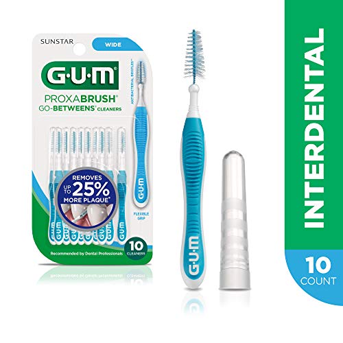 Gum Proxabrush Go-Betweens Interdental Brushes, Wide, Plaque Removal, 10 Count #TOP1