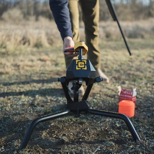 Image of Caldwell Claymore Solo Clay Thrower with Foot Pedal, Angle Adjustment, and Auto Resetting Arm for Clay Shooting, Shooting Sports, Hunting