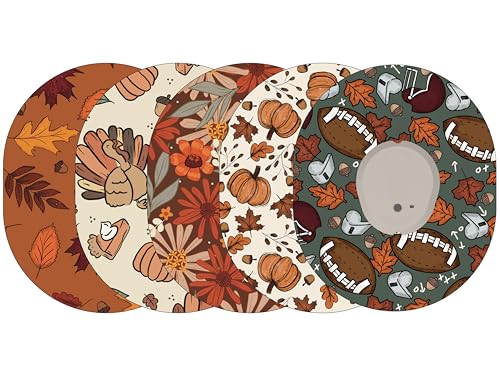 Glucomart Adhesive Patches for Dexcom G7, Dexcom Stelo, and Infusion Sets (5 Count) – Maximum Strength CGM Patches, Waterproof & Hypoallergenic (Fall Variety Pack)