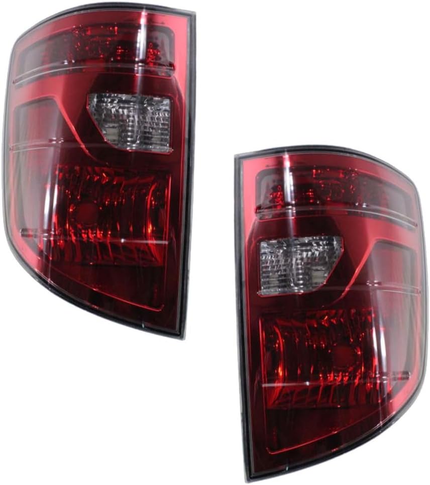 KarParts360 For Honda Ridgeline 2009 10 11 12 13 2014 Tail Light Replacement Driver and Passenger Side | Pair | Red Lens