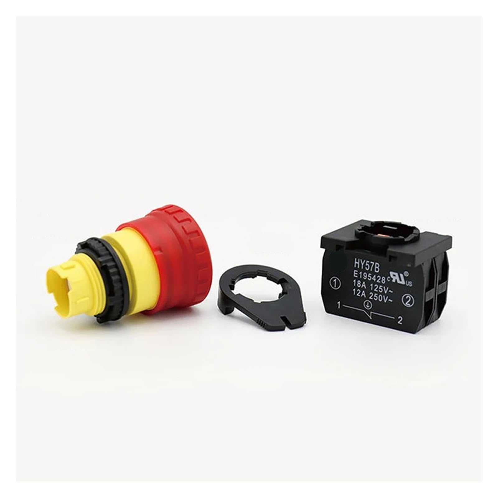 KEDU HY57B interruptor de botón parada emergencia interruptores industriales for equipos maquinaria 2NC 125 V/250 V/400 V 18/12/8A