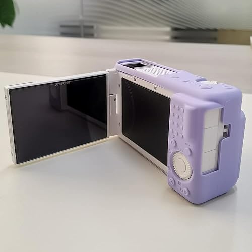 Miniatura 4 de Pocoukate Funda para cámara Sony ZV-1F, ZV-1 IIZV-1M2, funda de silicona para cámara ZV1F, antiarañazos, ajuste delgado, suave, con protector de