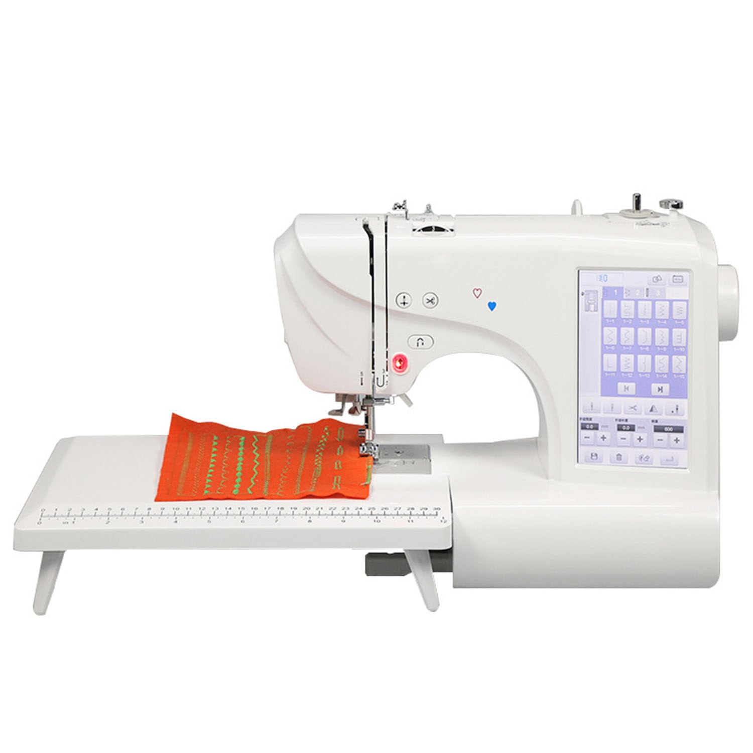 Macchina da ricamo computerizzata per abbigliamento, 4 "x 9,2" grande area di ricamo, 7 '' grande touchscreen LCD per uso domestico, macchina da cucire