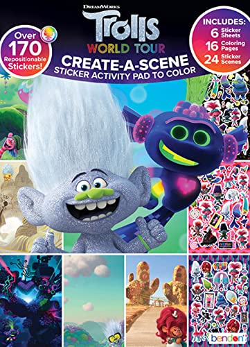 Bendon Trolls 2 World Tour Create A Scene Over 170 Sticker Activity Pad to Color
