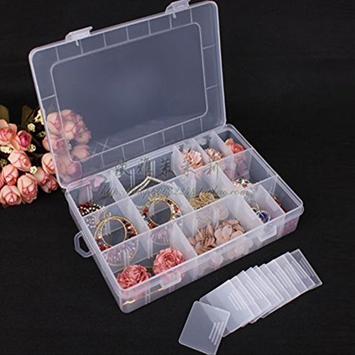 Ganchos de peixe limpos 24 compartimentos plástico transparente caixa de armazenamento de iscas para