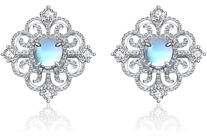 Dainty Sterling Silver Blue Moonstone Stud Earrings: A Touch of Mystic Charm