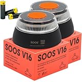 SOOS Luz Emergencia Coche Homologado DGT, con Datos Pagados hasta 2038, Baliza v16 Homologada dgt con Geolocalizador, Luz v16 Conectada, IDIADA PC23110238, Obligatoria en 2026 (2 Balizas)