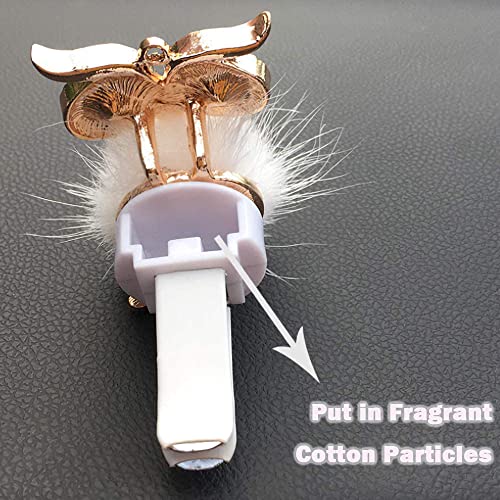 Image of Riloer Bling Crystal Owl Car Air Vent Clip Charms, 2 Pcs Natural Car Vent Clip Air Freshener, Fashion Charms Car Essential Oil Diffuser, Car Accessories for Women (Black and White)