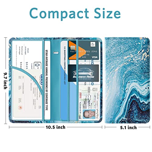 Image of CoBak Car Registration and Insurance Holder | Vehicle Glove Box Organizer, Auto Truck Compartment Document Case with Magnetic Closure for Insurance & Driver License