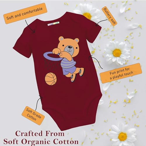 Image of Toddylon Baby Romper New Born Clothes Dress Night Suit Bodysuit Cotton Boys & Girls Gift Half Sleeve Body suit Onesies for Newborn Unisex Summer Rompers