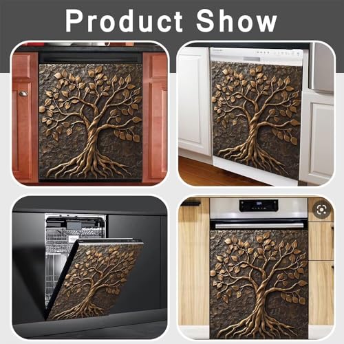 Imán decorativo de vinilo cobre árbol de la vida 23x26 in miniatura 3