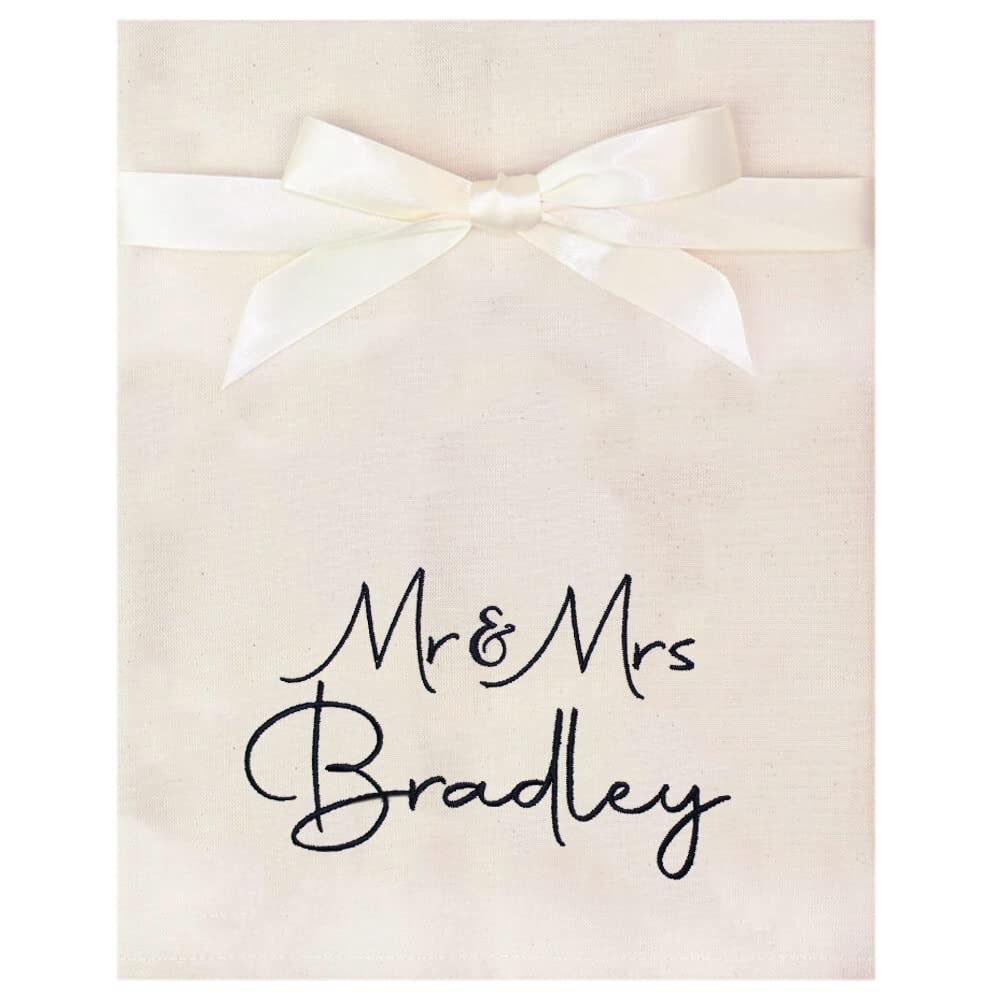 TeddyT's Personalised Natural Mr & Mrs Tea Towel Tea Towel