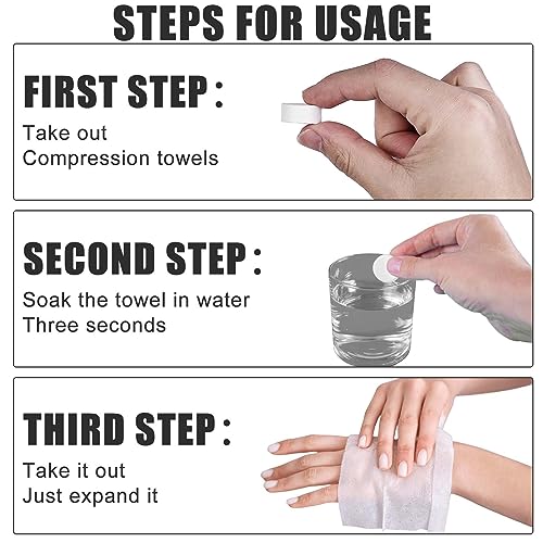 110 Pcs Asciugamani Monouso Compressi, Portatili