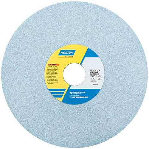 Norton 5SG Vitrified Toolroom Abrasive Wheel, Type 1 Straight, Ceramic Aluminum Oxide, 1-1/4
