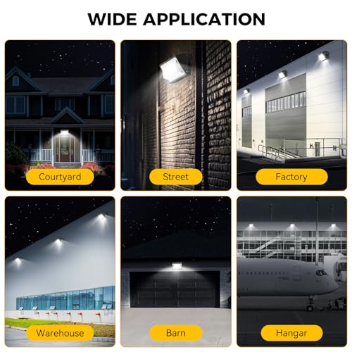 AIKVSXER 10 Pack 200W LED Wall Pack Light, Dusk to Dawn Photocell, 32000LM 6000K Exterior Wall Packs, IP65 LED Wall Packs Outside Lighting [Eqv. 1000W HPS/HID] for Parking Lot, Yard AC120-277V by AIKVSXER - Image 7