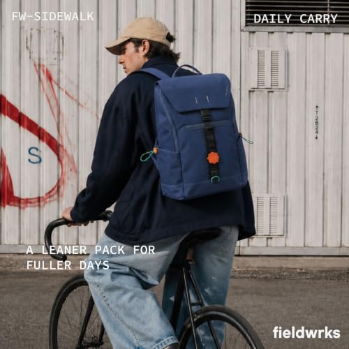 Image of Sidewalk 21L Laptop Backpack 15.6 Inch College Daily Carry | Water Resistant Easy Access Tech Slot Lightweight Nylon Padded Shoulder Straps Luggage Strap Side Bottle Pocket For Men Women