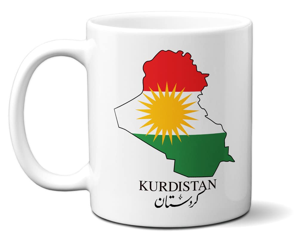 Kurdistan Flag - MAP Design - 11oz Ceramic Mug