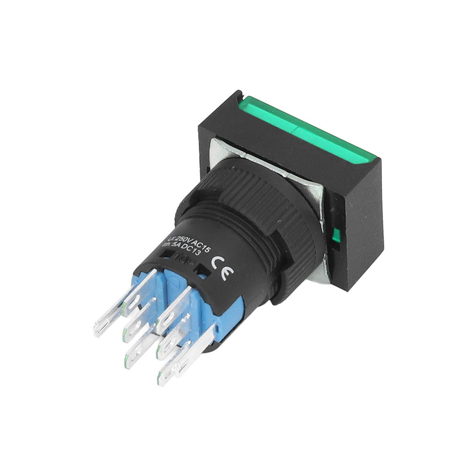 Hyuduo Bouton Poussoir momentané Rouge Lumineux, Interrupteur à (GREEN)
