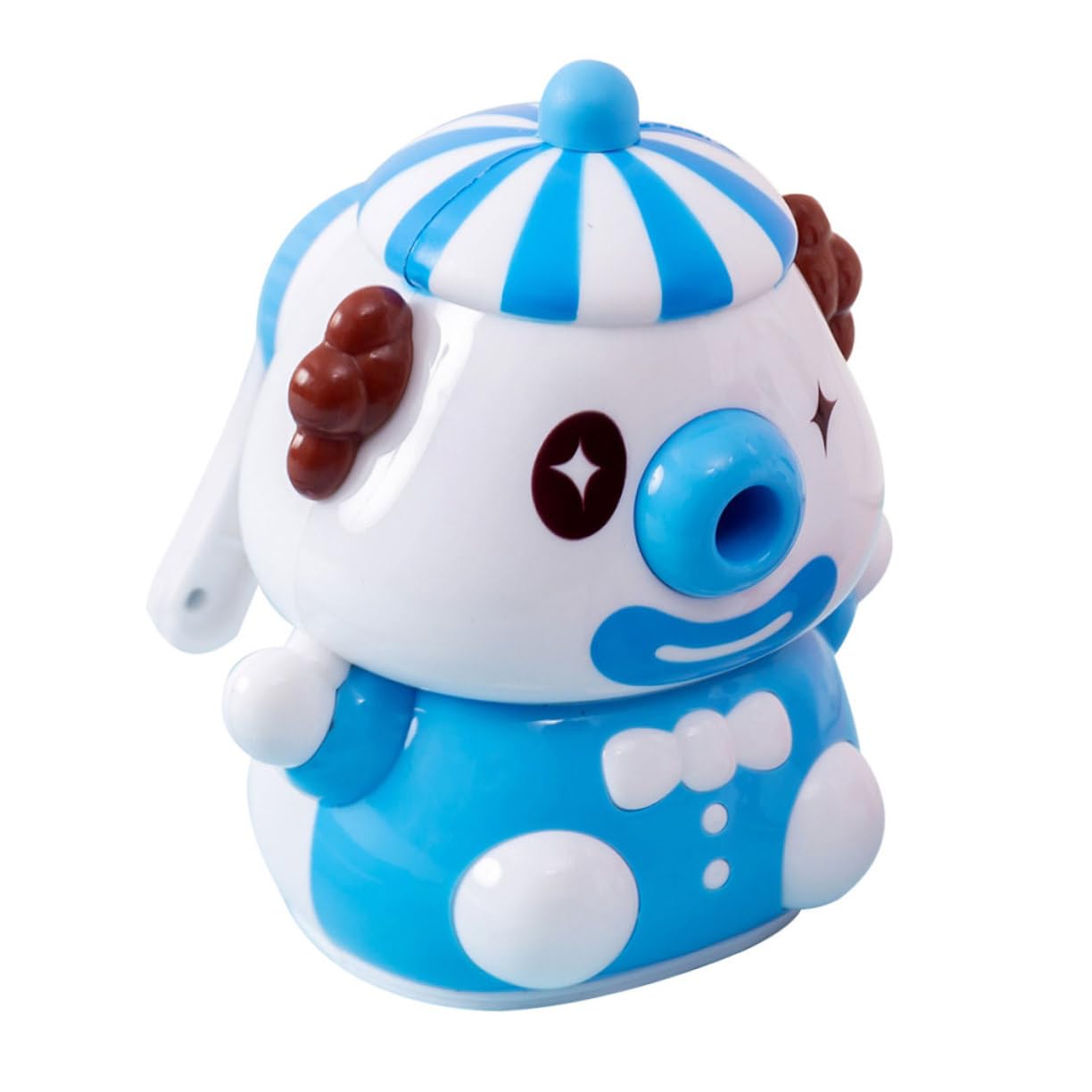 Uonlytech Abs Plastic Pencil Sharpener Handheld for Students Cartoon Design Smooth Surface Classroom Home Office Random Color