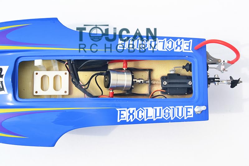 RC Katamaran Boot M440 31MPH Elektrische Rennboote Fiberglas RTR RC Boot für Pool und See mit Motor Servo ESC Fernbedienung Batterie