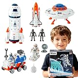 Wbzle Rockets for Kids,Best Toys for 3 Year Old Boys & 6-8 Years Old, Educational Toys for Kids Space Exploration with Rocket Launcher