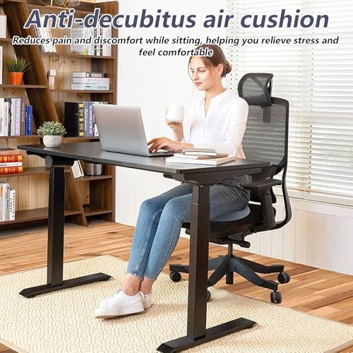 Sitzring Nach op, Hämorrhoiden Sitzkissen, 34 cm Aufblasbares Ringkissen, Steißbeinkissen, Steissbeinkissen Entlastung Donut Kissen mit Pumpe, für Bettwunden Rollstühle Bürostuhl Hämorrhoidenkissen