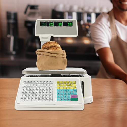 Báscula electrónica con impresora y precisión 0.02 lb miniatura 3