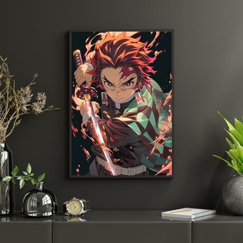 Image of Tanjiro Kamado Poster | Demon Slayer Anime - kimetsu no yaiba | Laminated | For Wall, Office and Home Decor | A3 and A4 Sizes (A4 Medium, 7)