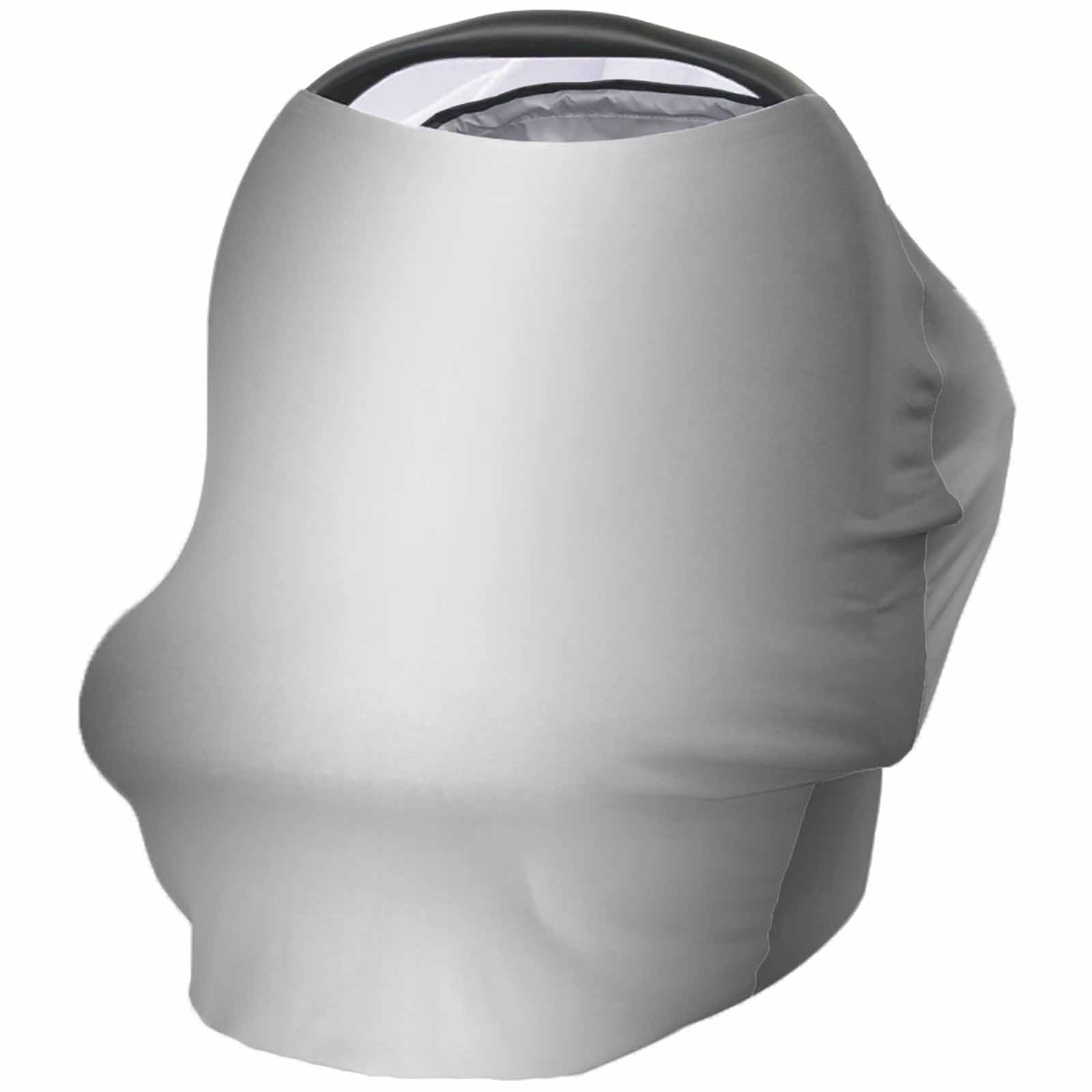 Nursing Cover for Breastfeeding Scarf, Grey White Gradient Ombre Baby Car Covers Super Soft Multi Use for Canopy Shopping Cart Cover Blanket Stroller Cover