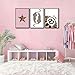 Set of 3 Preppy Cheetah Wall Art Trendy Pink Leopard Canvas Prints Star Lucky 8 Ball Posters Aesthetic Wall Decor Pictures for Girly Bedroom Apartment Dorm Unframed 12x16in