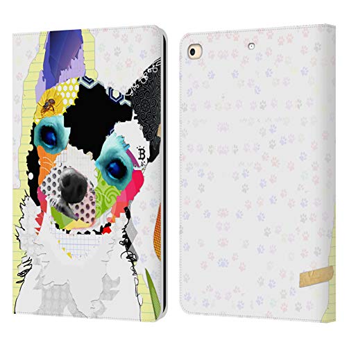 Protection iPad 9.7 2017 2018 étui portefeuille cuir Michel Keck Chihuahua
