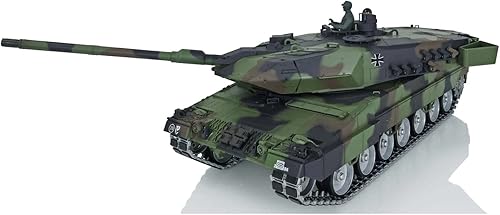 Miniatura 3 de TOUCAN RC HOBBY Henglong 1/16 7.0 Leopard2A6 RC Tank 3889 Barril Recoil Metal Pistas W/Cauchos