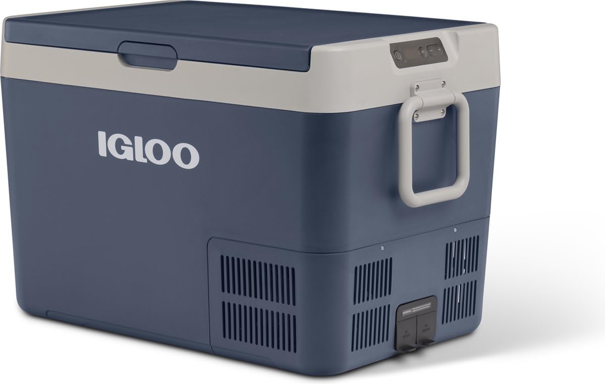 Igloo ICF60 - Glacière à Compression 59L - Glacière Électrique -18 °C à 20 °C - 12/24 V 230 V - Réfrigérateur Portable pour Camping, Voiture, Camion