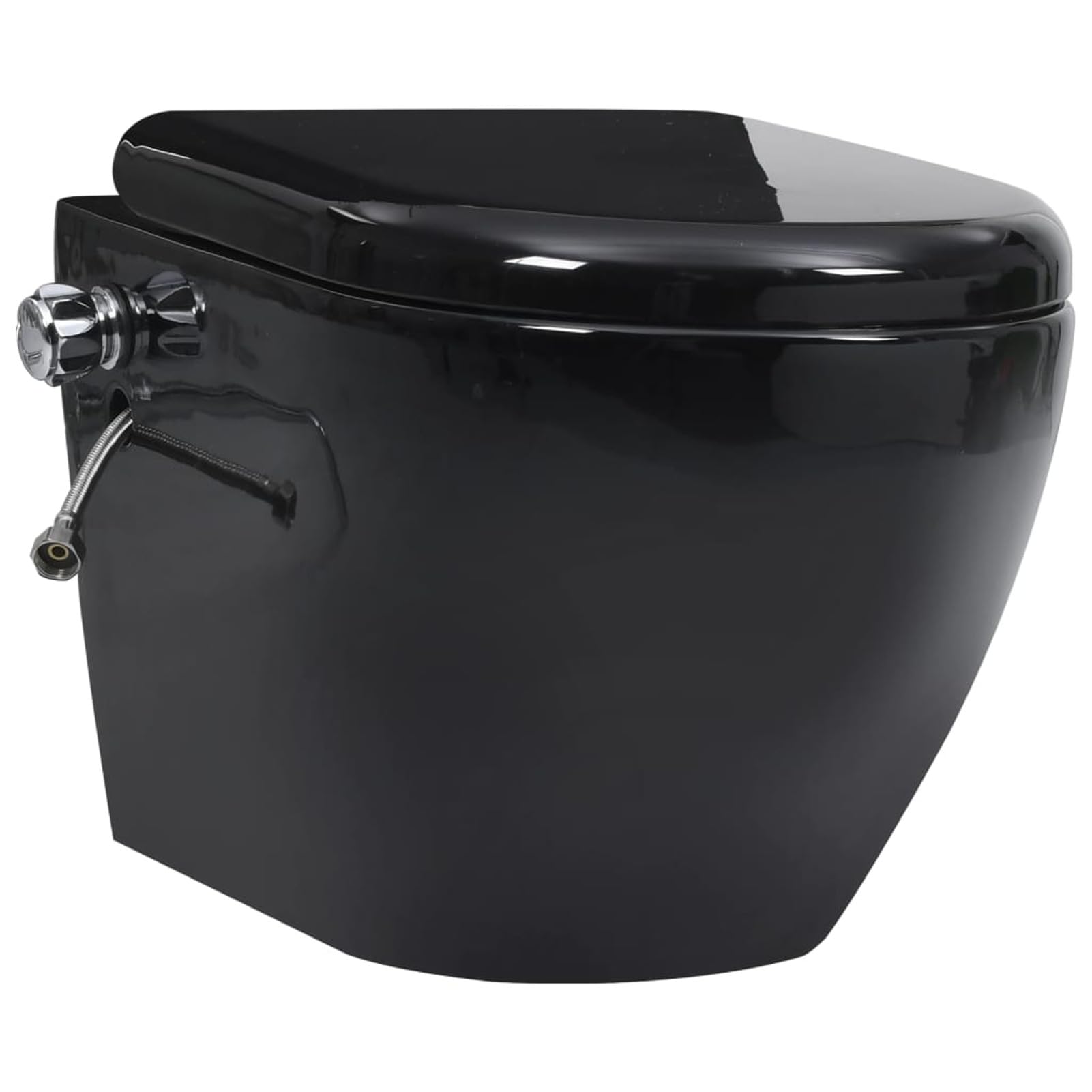 Inodoro suspendido sin Borde con Cisterna Oculta cerámica Negro, Inodoro Completo, Baños Completos, Toilet