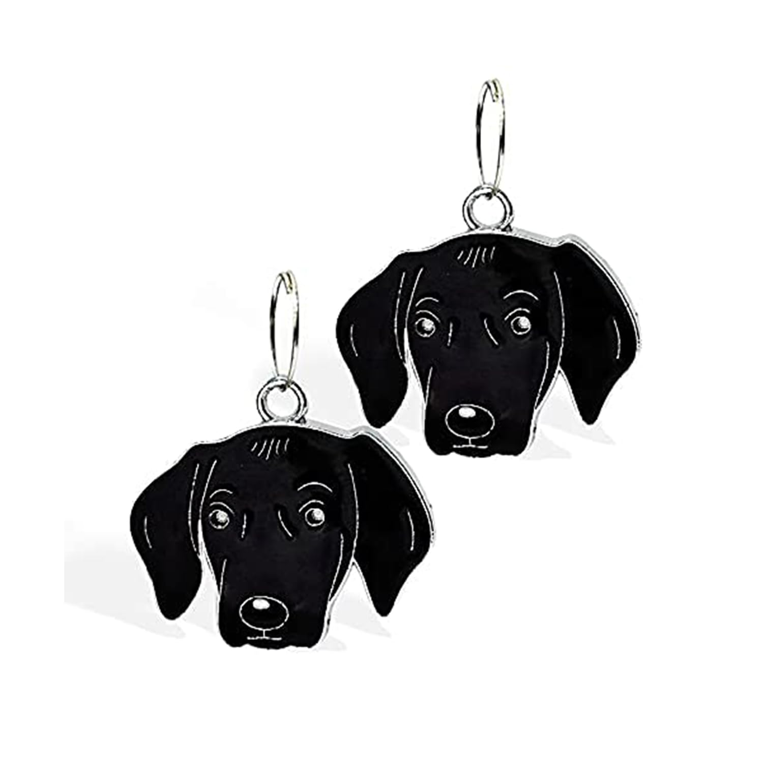 emily pets Dog Shape Collar Tag Cum Pendant for Identity Your Dog | Puppy | Cat Black Silver Small Pack 2 (B098XNHY5K) Amazon Price History, Amazon Price Tracker