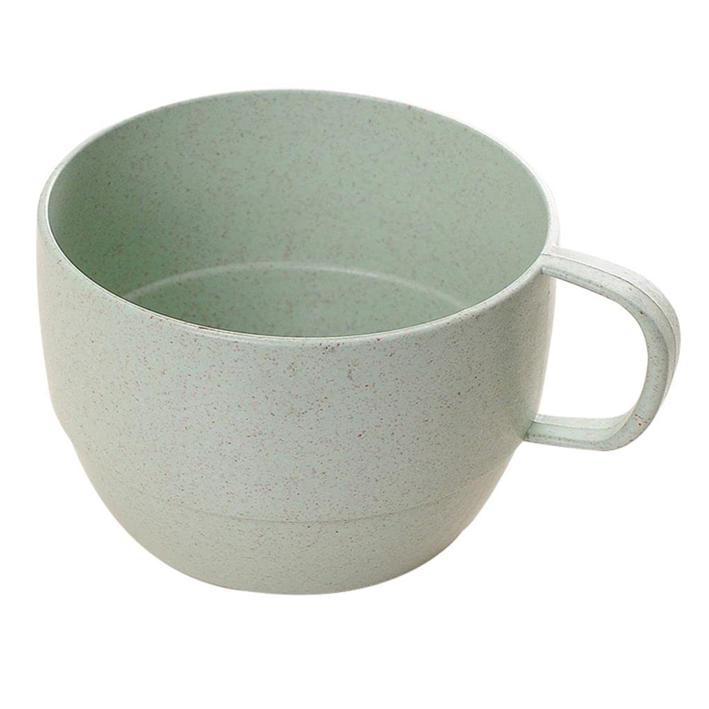 Plastic Cup Mug Wheat Straw Mugs Unbreakable Coffee Mug with Handles Reusable Plastic Mug for Water Coffee Milk