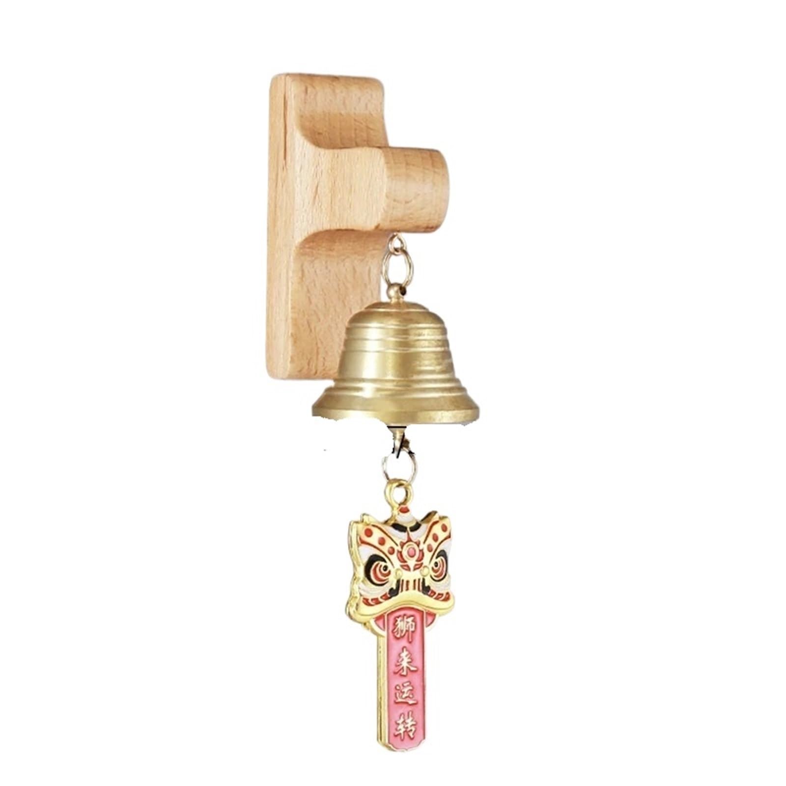Pawuniscript Color2 Chinese Wooden Wind Chimes - Traditional Doorbell & Outdoor Decor For Home, Garden, And Room Decoration(Color2)
