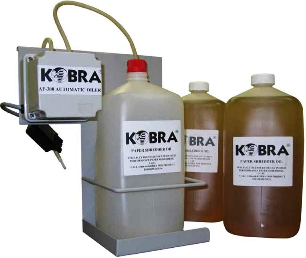 KOBRA AF-300 Automatic Oiler (Factory Installed) Fits KOBRA 260 HS-6 or 300 HS-6 Professional High Security Classic Line Shredders, Includes One Liter Oiler