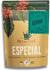 Rei do Café Geisha Especial em Grãos 250g Torra Média Notas Frutadas e Sabor Exótico Premium