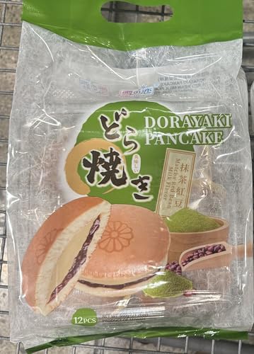 PANCAKE Matcha Red Bean Pancakes, Japanese Style Dessert, 12 Count, 23.28 oz