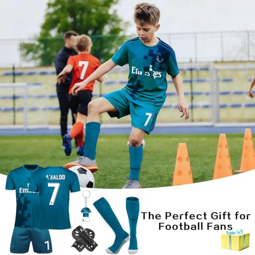 Dynamisches Auswärtstrikot Set von Heartsking für junge Fußballfans - Detailansicht von Fussball Trikot Kinder Set #7...