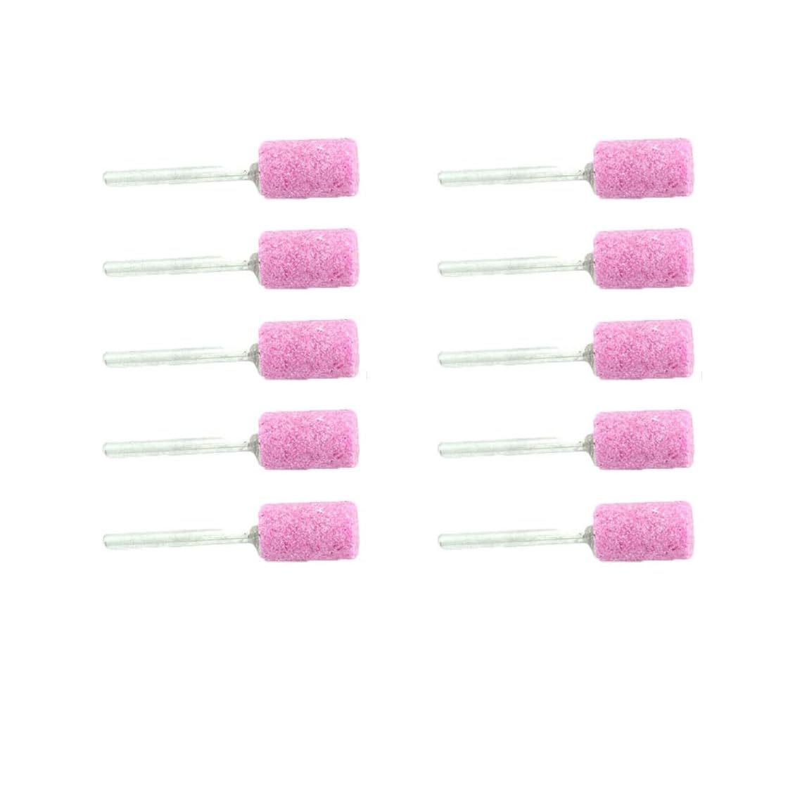 10 Pieces Shank Mounted Stone Heads 4mm-10mm Abrasive Mounted Stone Grinding Wheel Head Polishing Point Stone Heads Bullet Shape (20pcs, Bullet, 5mm)