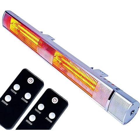 MYLEK 3000W Electric Patio Heater with Remote Cover
