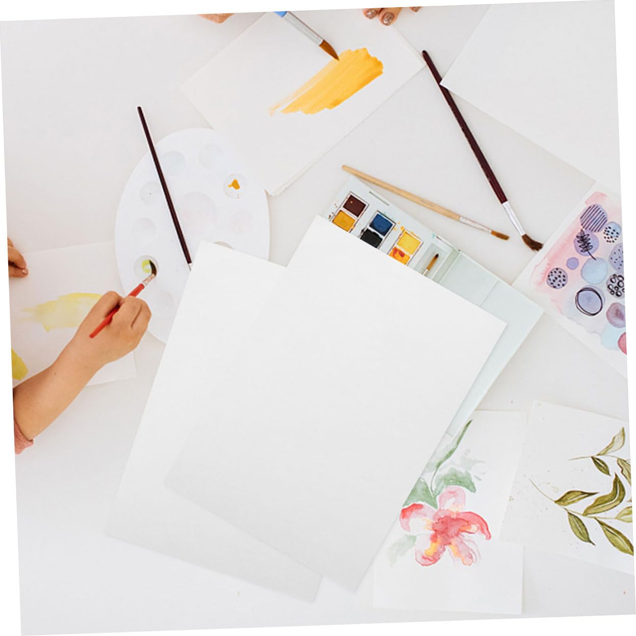 Anneome 100blätter Aquarellpapier Dicke Künstler Malerei Geeignet Für Wasserfarben Und Bleistiftzeichnungen Format Für Professionelle Kunstwerke à