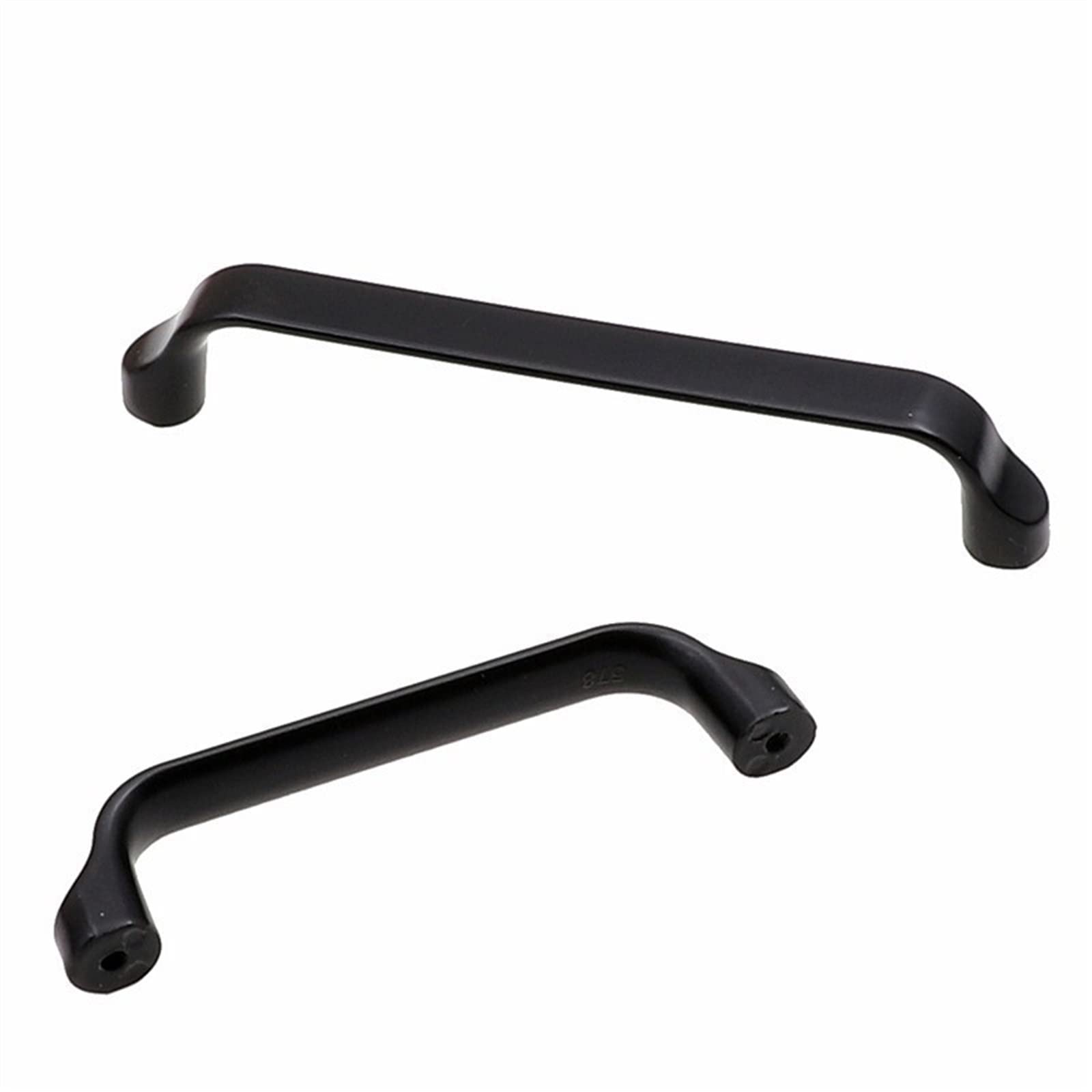 Boutons de traction en alliage d'aluminium noir pour placard et tiroir