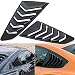 Danti 2PCS Matte Black GT Lambo Style Quarter Side Window Scoop Louvers ABS Window Visor Cover Sun Rain Shade Vent for Ford Mustang 2015 2016 2017 2018 2019 2020