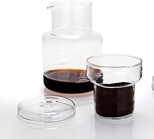 Miniatura 6 de Cafetera de goteo de hielo, máquina portátil de café en frío, cafetera de goteo en frío de 20.3 fl oz, torre de preparación fría para oficina en casa