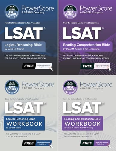 The PowerScore LSAT Bible Practice Pack 2026-2027: Most Comprehensive LSAT Prep Study Guides and Test Strategies. Includes all LSAT Bibles and Workbooks for each section of the LSAT