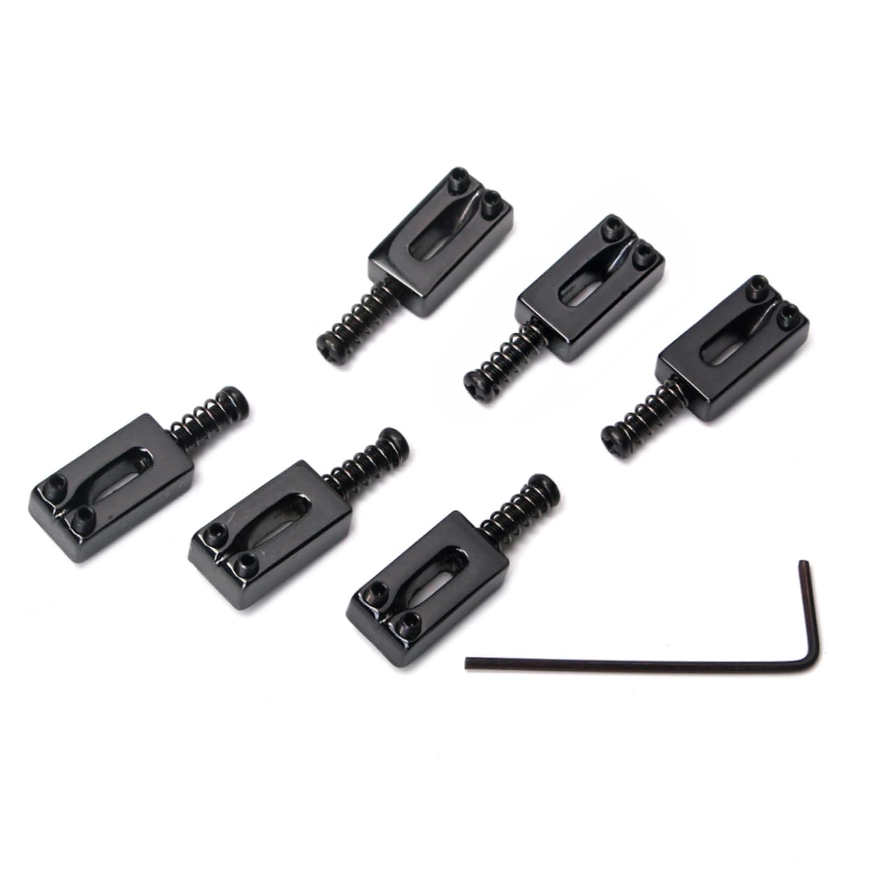 SUPVOX 2pcs 6 1 Style Guitar Bridge Saddles Set 6 in 1 Flat Guitar Parts Zinc Alloy Saddle Kit Intonation Screw Compatible